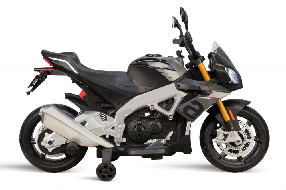 Kinder Elektro Motorrad Aprilia Tuono V4 2x 20W 12V 7Ah Stützräder