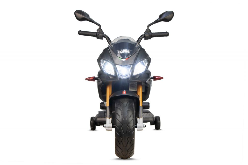 Kinder Elektro Motorrad Aprilia Tuono V4 2x 20W 12V 7Ah Stützräder