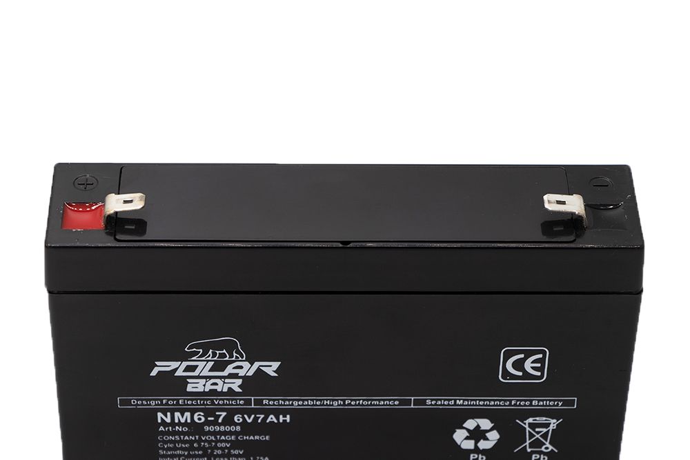 Polar Bär AGM Batterie NM6-7 6V 7Ah 20Hr wartungsfrei Powerbatterie